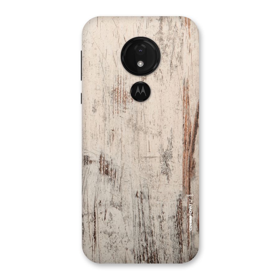 Rugged Wooden Texture Back Case for Moto G7 Power