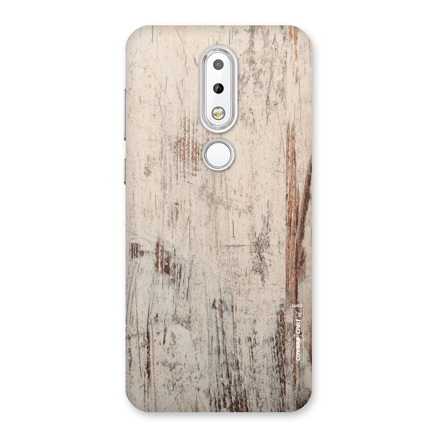 Rugged Wooden Texture Back Case for Nokia 6.1 Plus