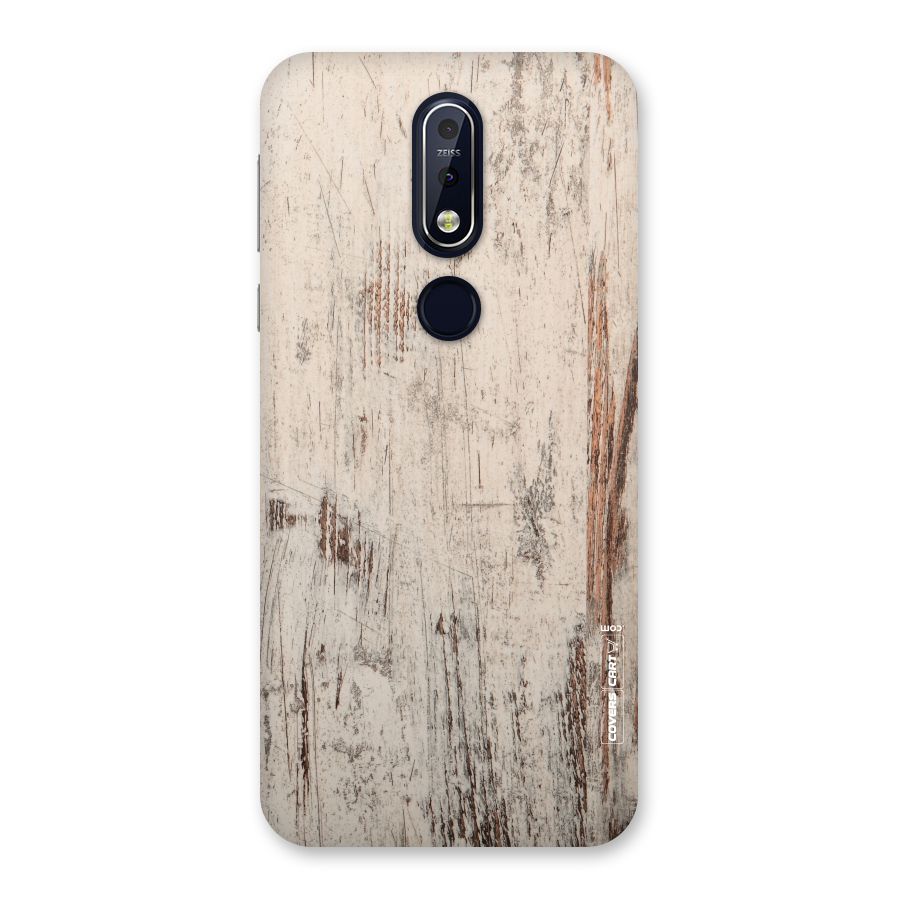 Rugged Wooden Texture Back Case for Nokia 7.1