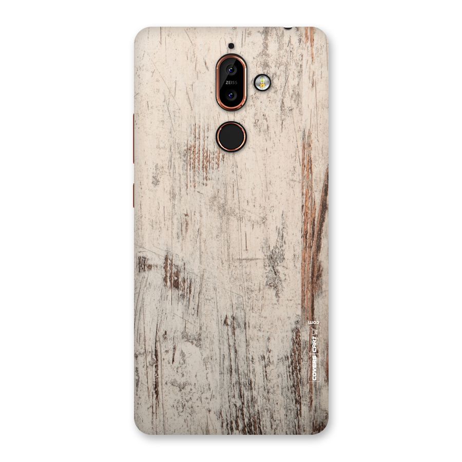 Rugged Wooden Texture Back Case for Nokia 7 Plus