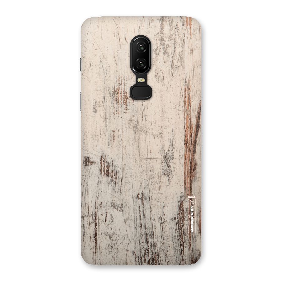 Rugged Wooden Texture Back Case for OnePlus 6