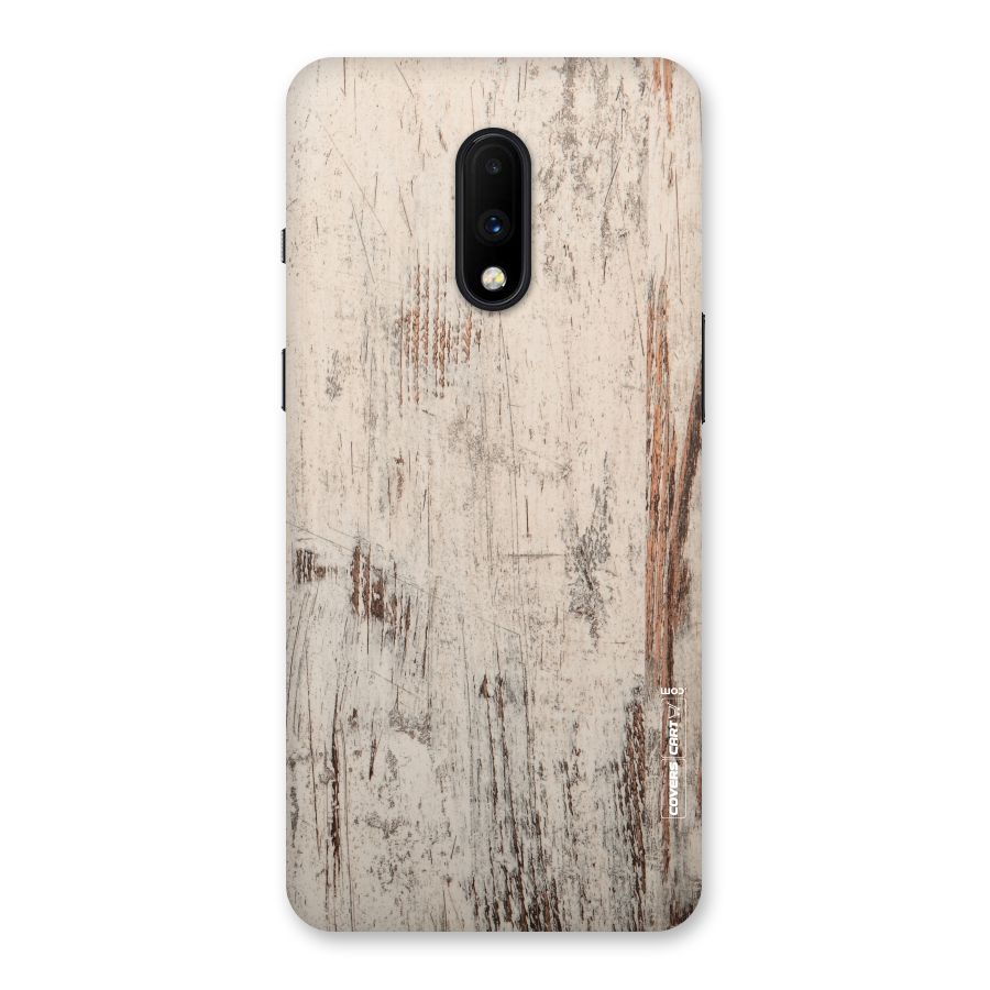 Rugged Wooden Texture Back Case for OnePlus 7