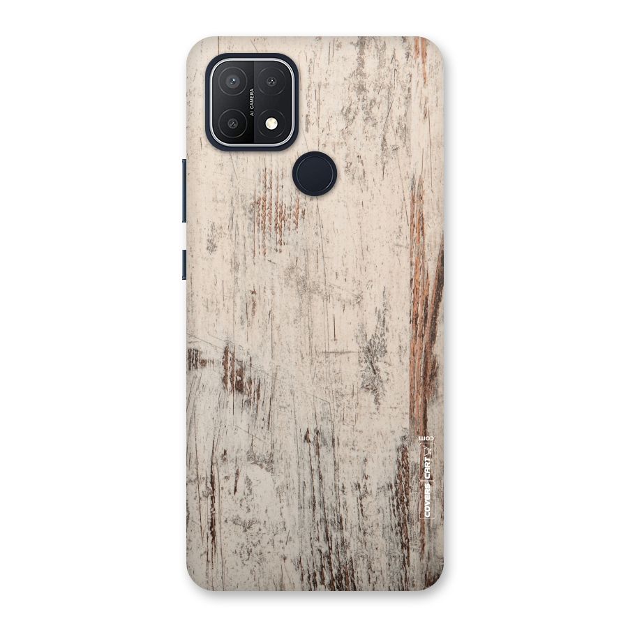 Rugged Wooden Texture Back Case for Oppo A15