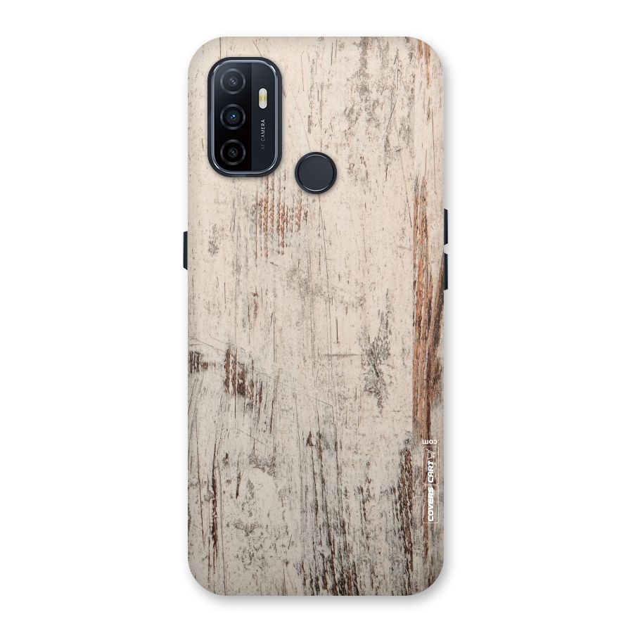 Rugged Wooden Texture Back Case for Oppo A32