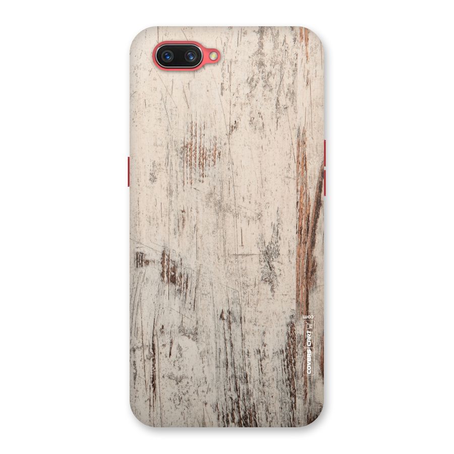 Rugged Wooden Texture Back Case for Oppo A3s