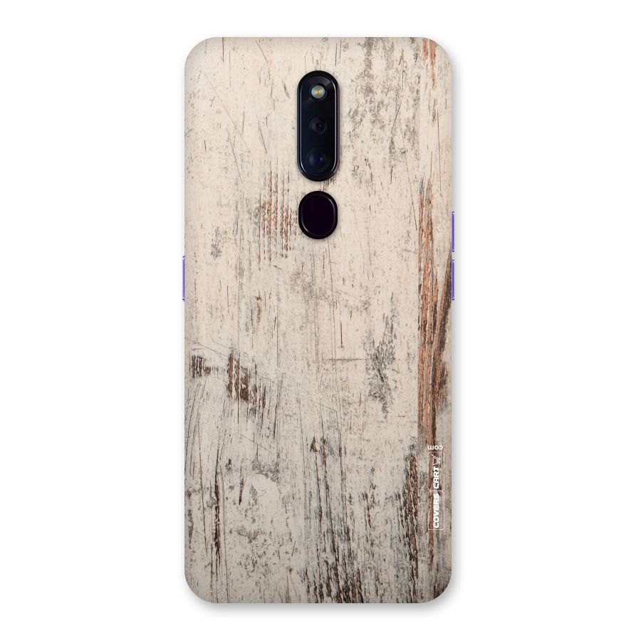 Rugged Wooden Texture Back Case for Oppo F11 Pro
