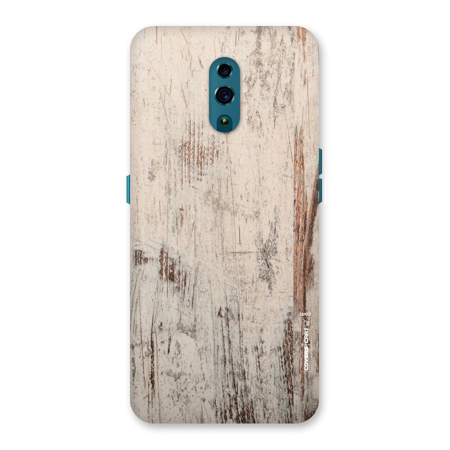 Rugged Wooden Texture Back Case for Oppo Reno