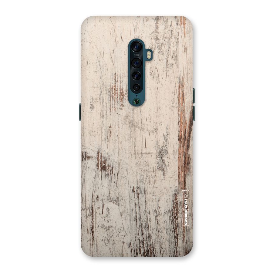 Rugged Wooden Texture Back Case for Oppo Reno2
