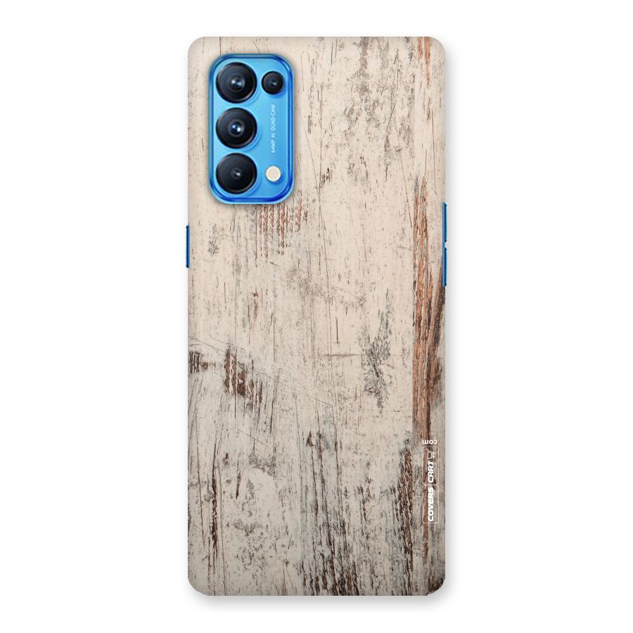 Rugged Wooden Texture Back Case for Oppo Reno5 Pro 5G