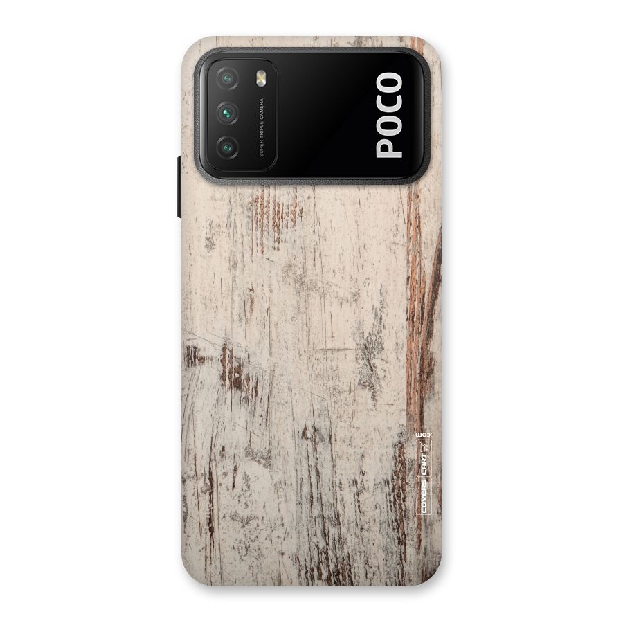 Rugged Wooden Texture Back Case for Poco M3