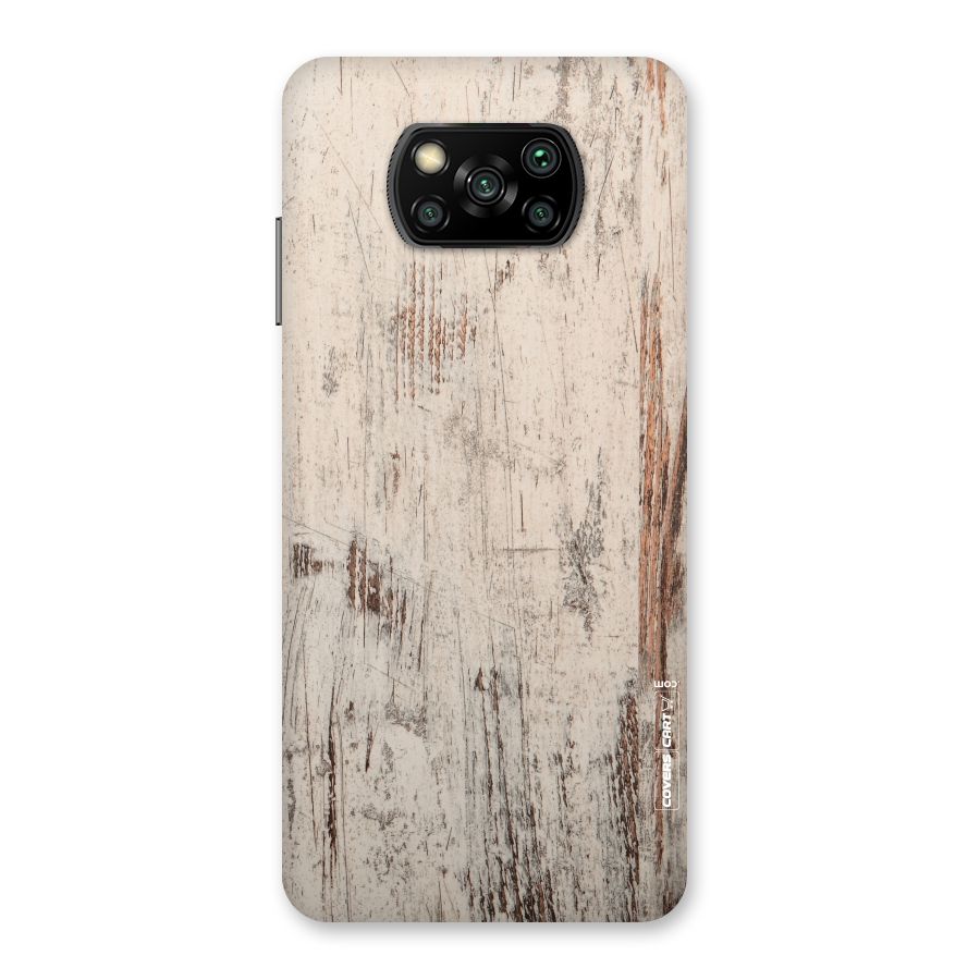 Rugged Wooden Texture Back Case for Poco X3