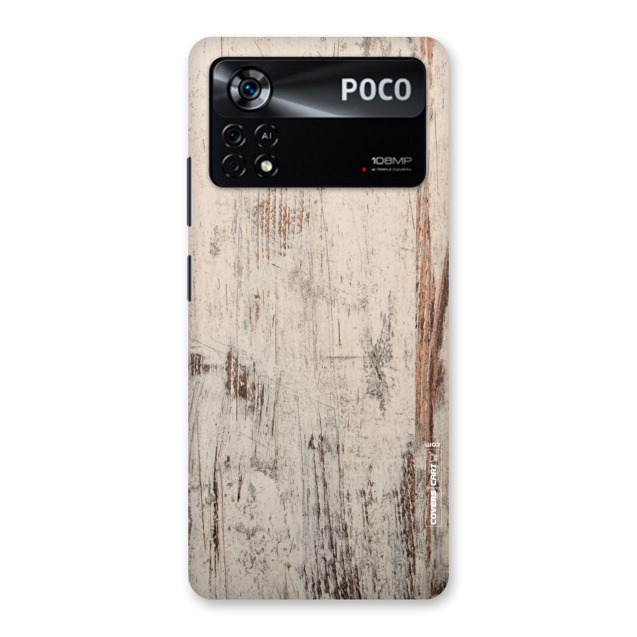 Rugged Wooden Texture Back Case for Poco X4 Pro 5G