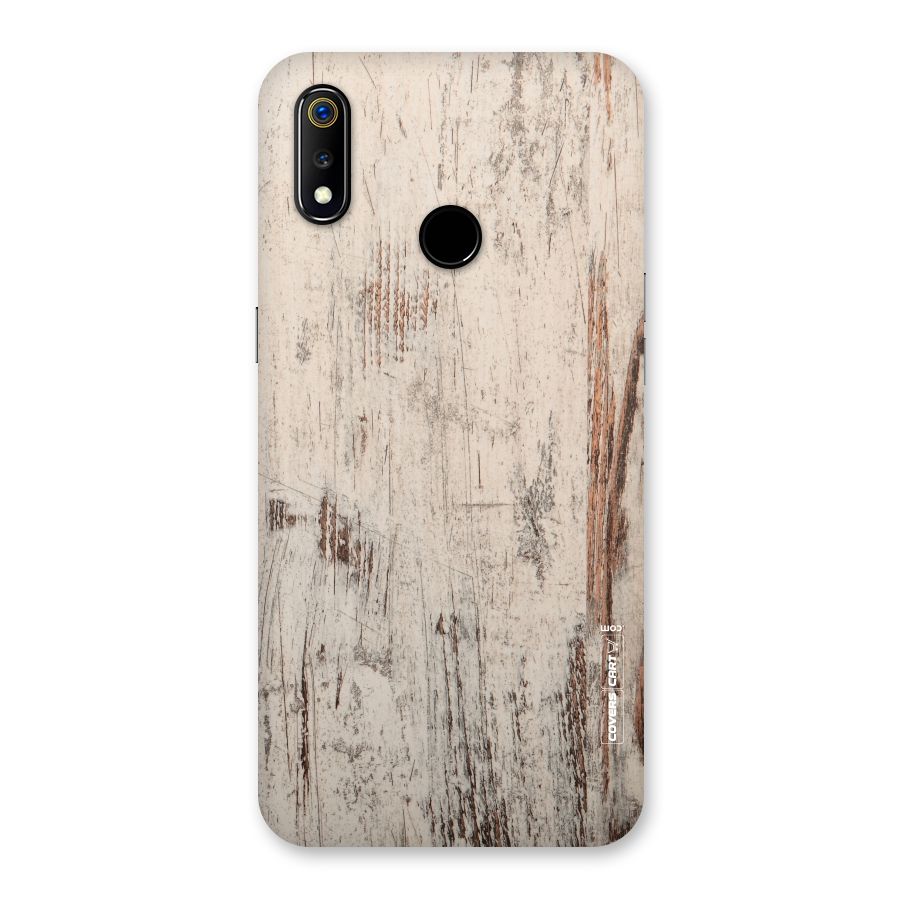 Rugged Wooden Texture Back Case for Realme 3