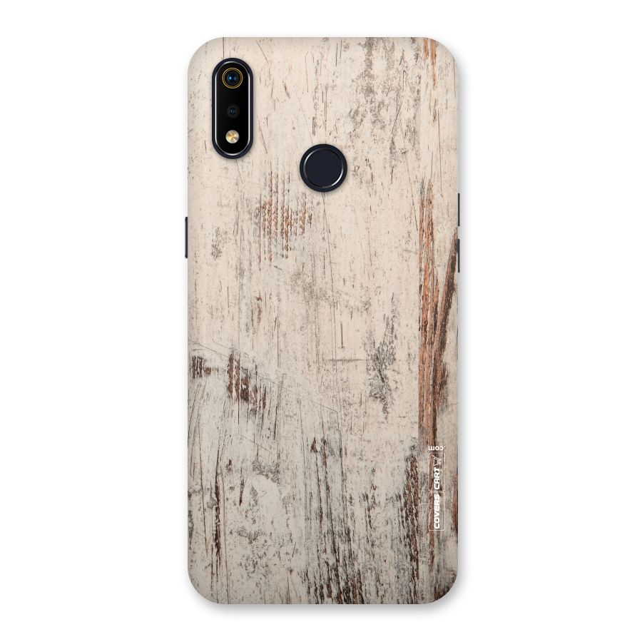 Rugged Wooden Texture Back Case for Realme 3i