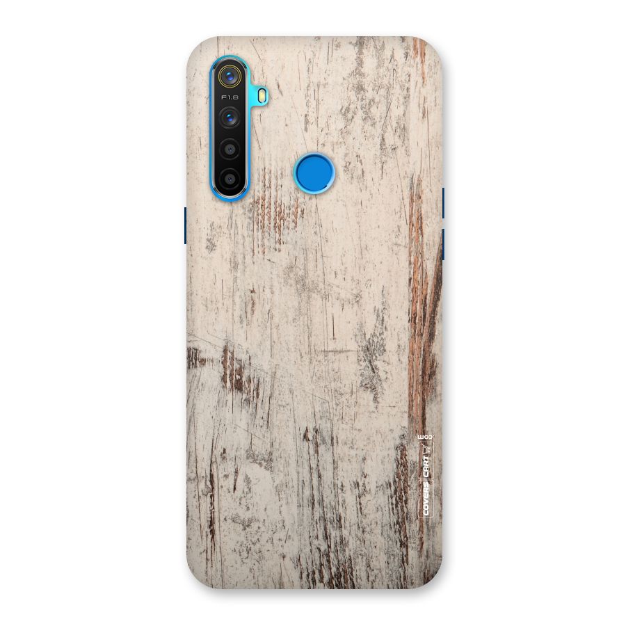 Rugged Wooden Texture Back Case for Realme 5
