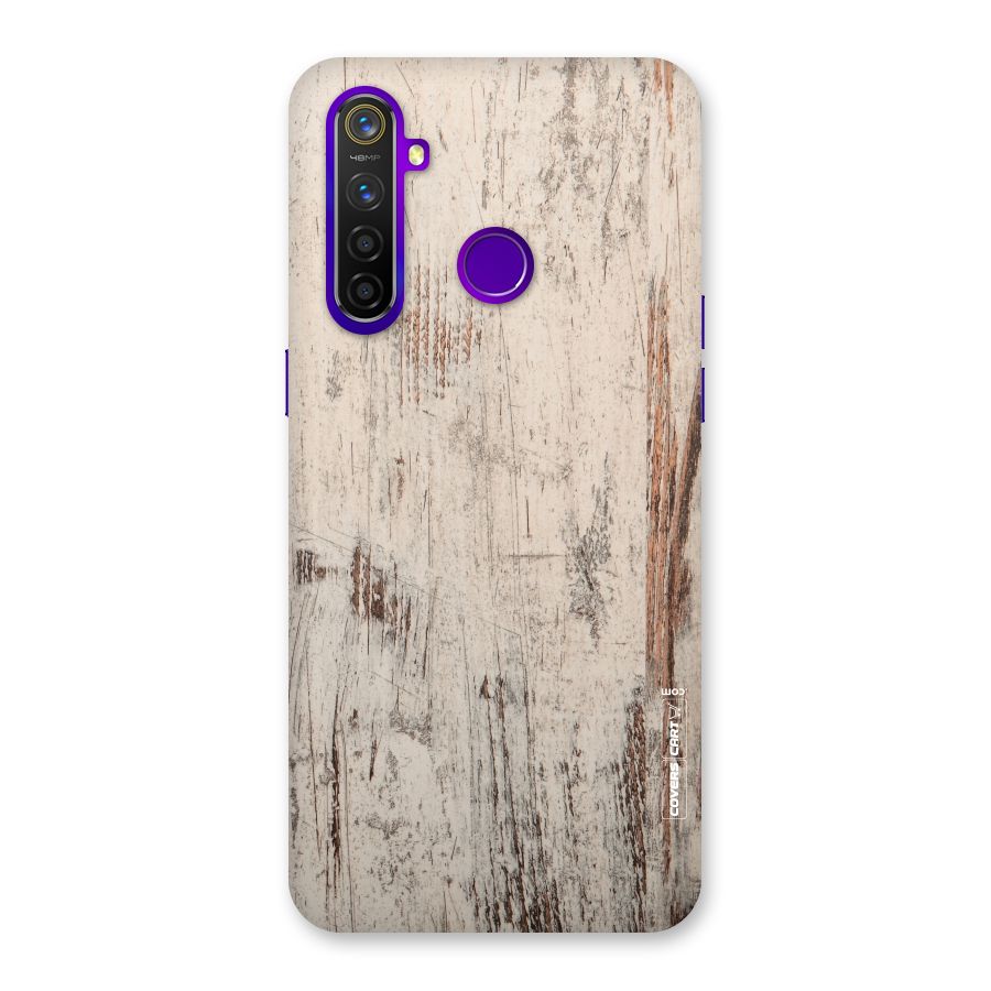 Rugged Wooden Texture Back Case for Realme 5 Pro