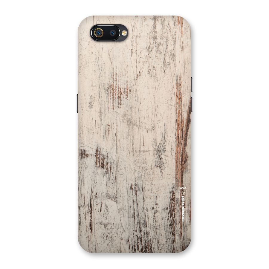 Rugged Wooden Texture Back Case for Realme C2