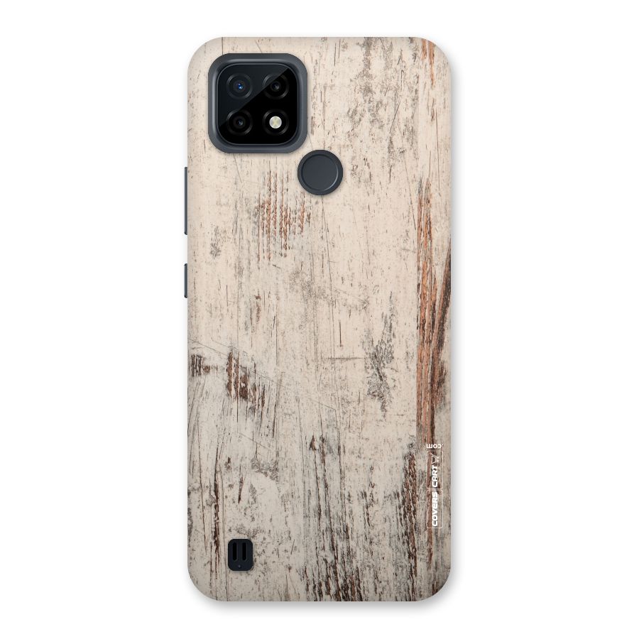 Rugged Wooden Texture Back Case for Realme C21