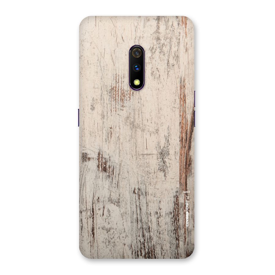Rugged Wooden Texture Back Case for Realme X