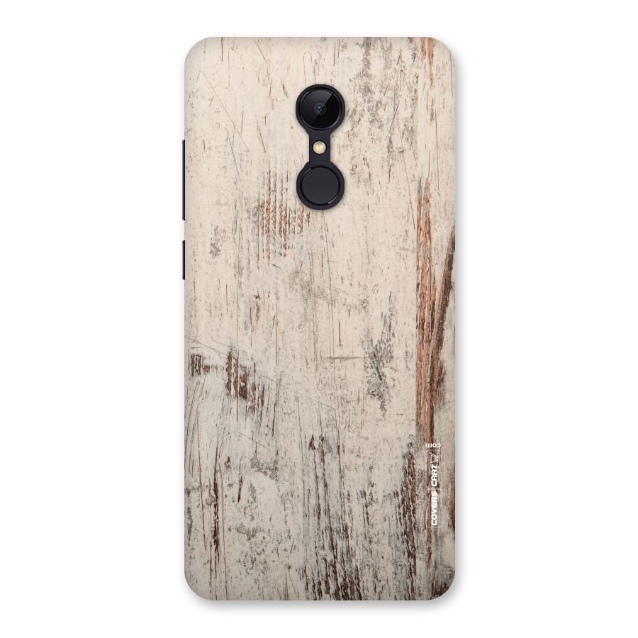 Rugged Wooden Texture Back Case for Redmi 5