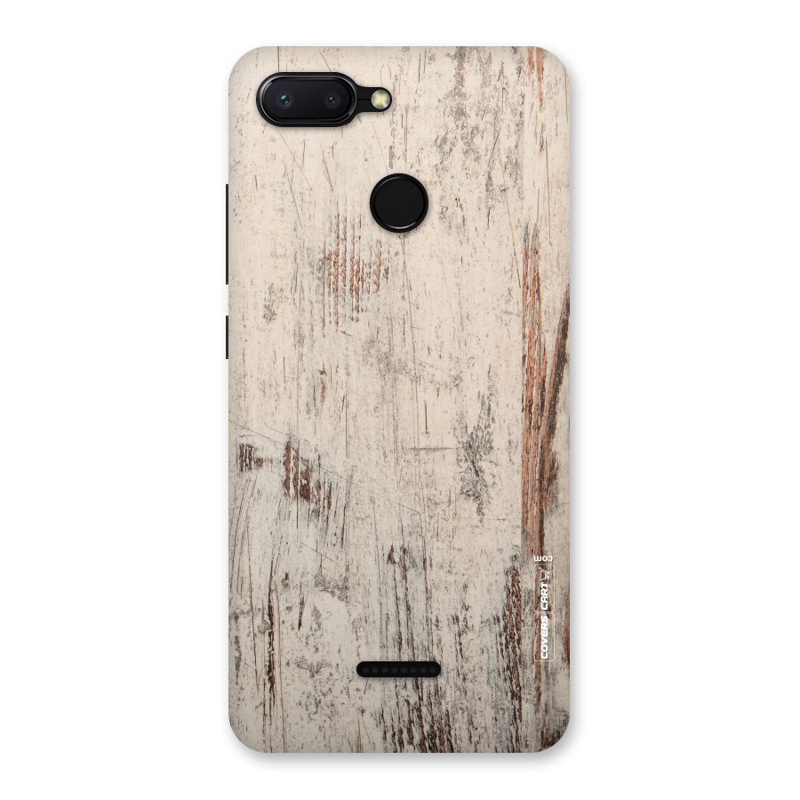 Rugged Wooden Texture Back Case for Redmi 6