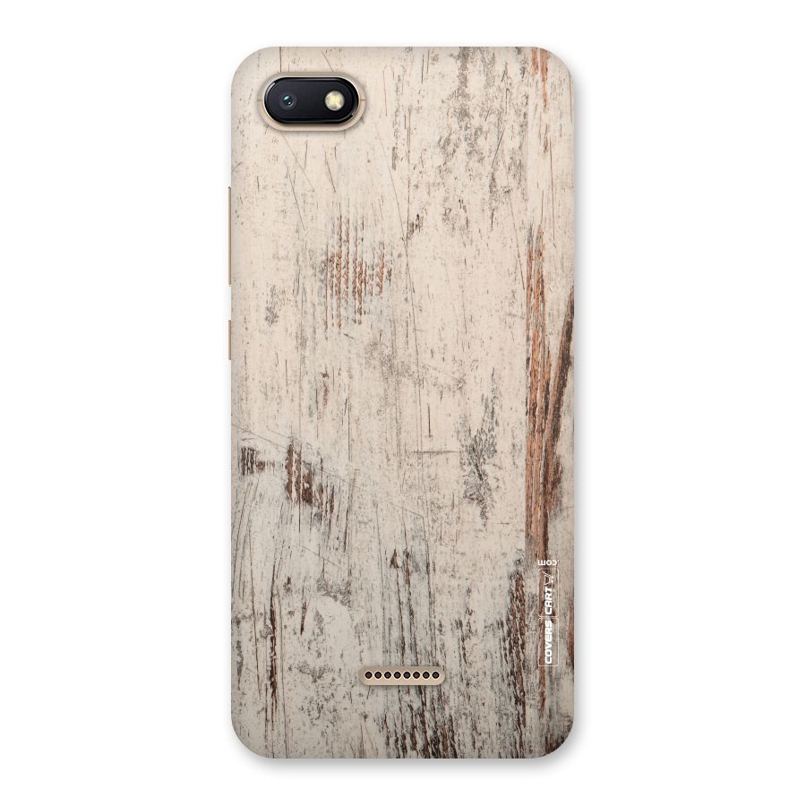 Rugged Wooden Texture Back Case for Redmi 6A