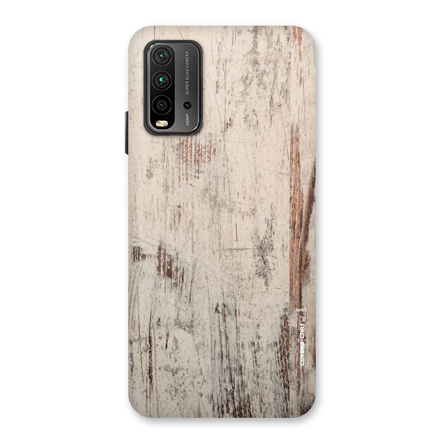 Rugged Wooden Texture Back Case for Redmi 9 Power