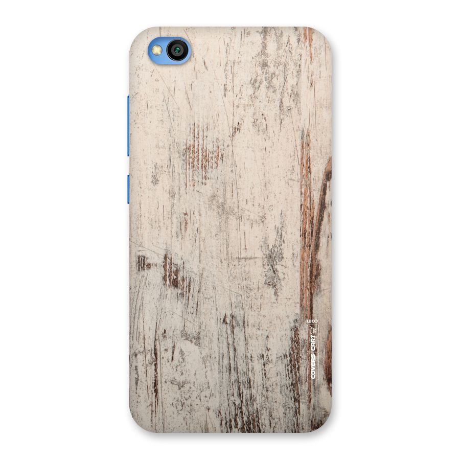 Rugged Wooden Texture Back Case for Redmi Go