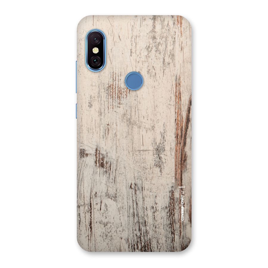 Rugged Wooden Texture Back Case for Redmi Note 6 Pro