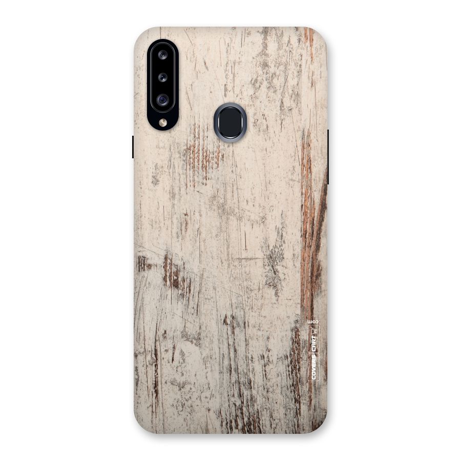 Rugged Wooden Texture Back Case for Samsung Galaxy A20s