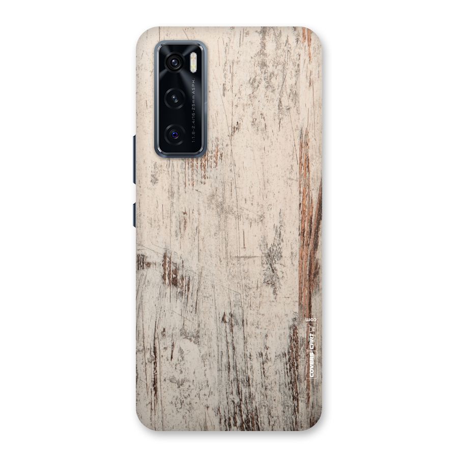 Rugged Wooden Texture Back Case for Vivo V20 SE