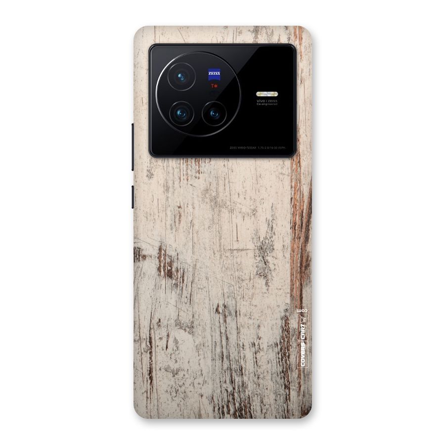 Rugged Wooden Texture Back Case for Vivo X80