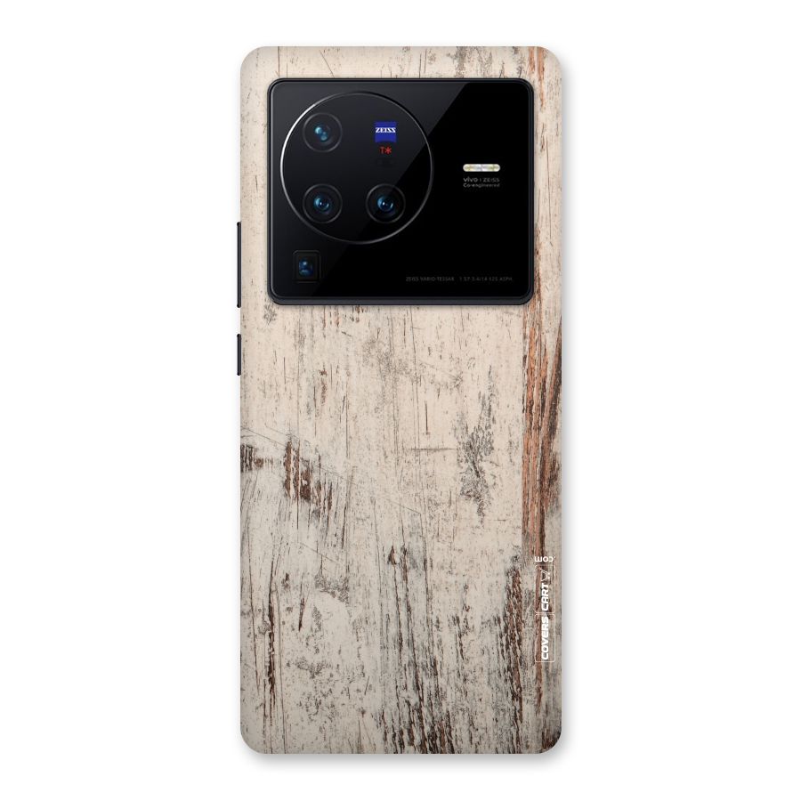 Rugged Wooden Texture Back Case for Vivo X80 Pro
