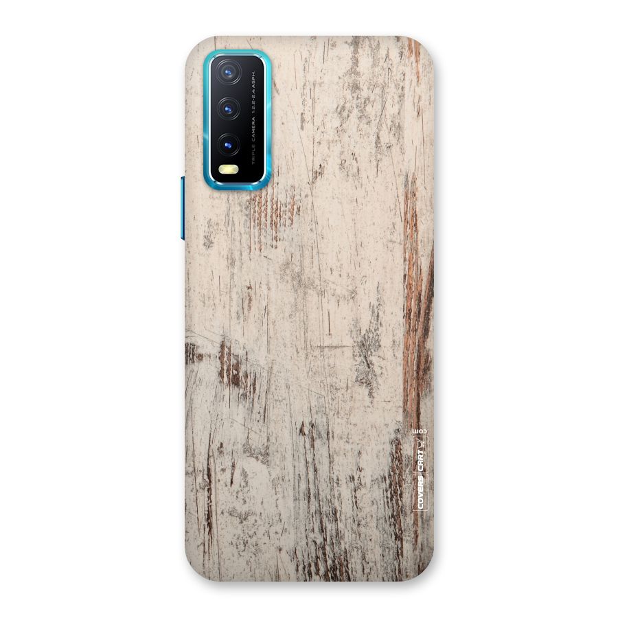 Rugged Wooden Texture Back Case for Vivo Y20G
