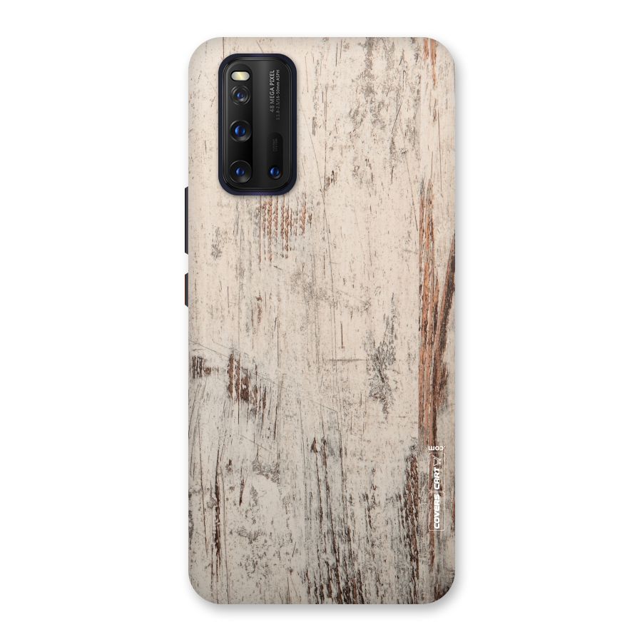 Rugged Wooden Texture Back Case for Vivo iQOO 3
