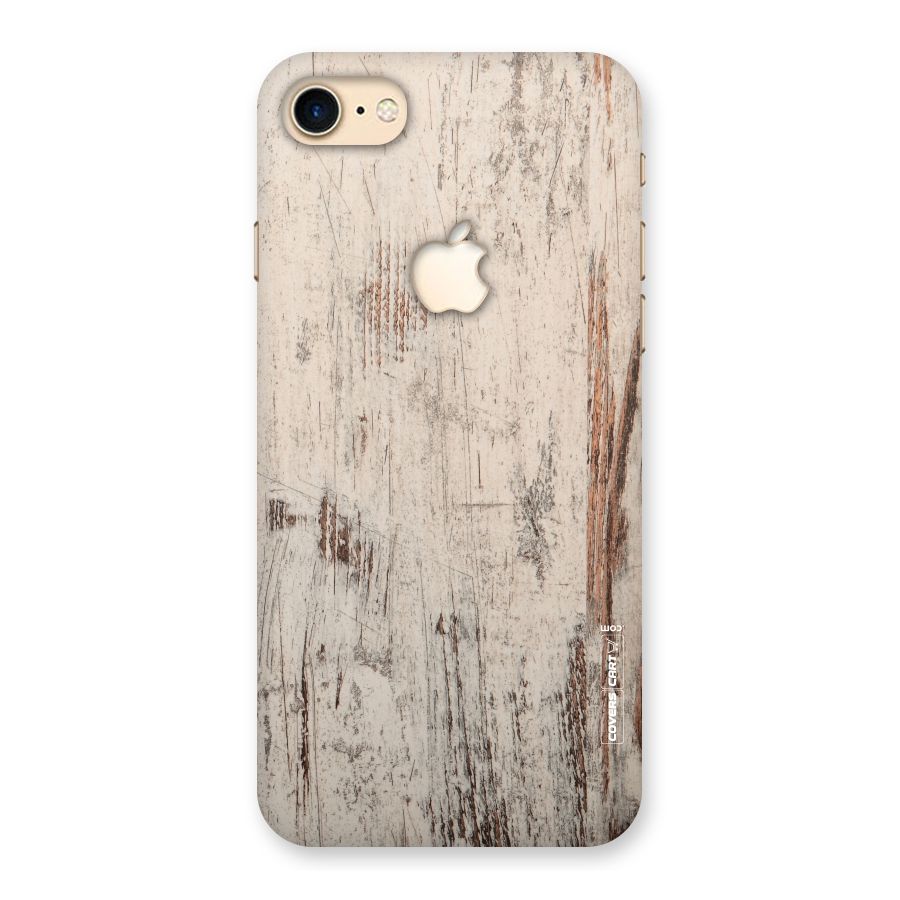 Rugged Wooden Texture Back Case for iPhone 7 Apple Cut