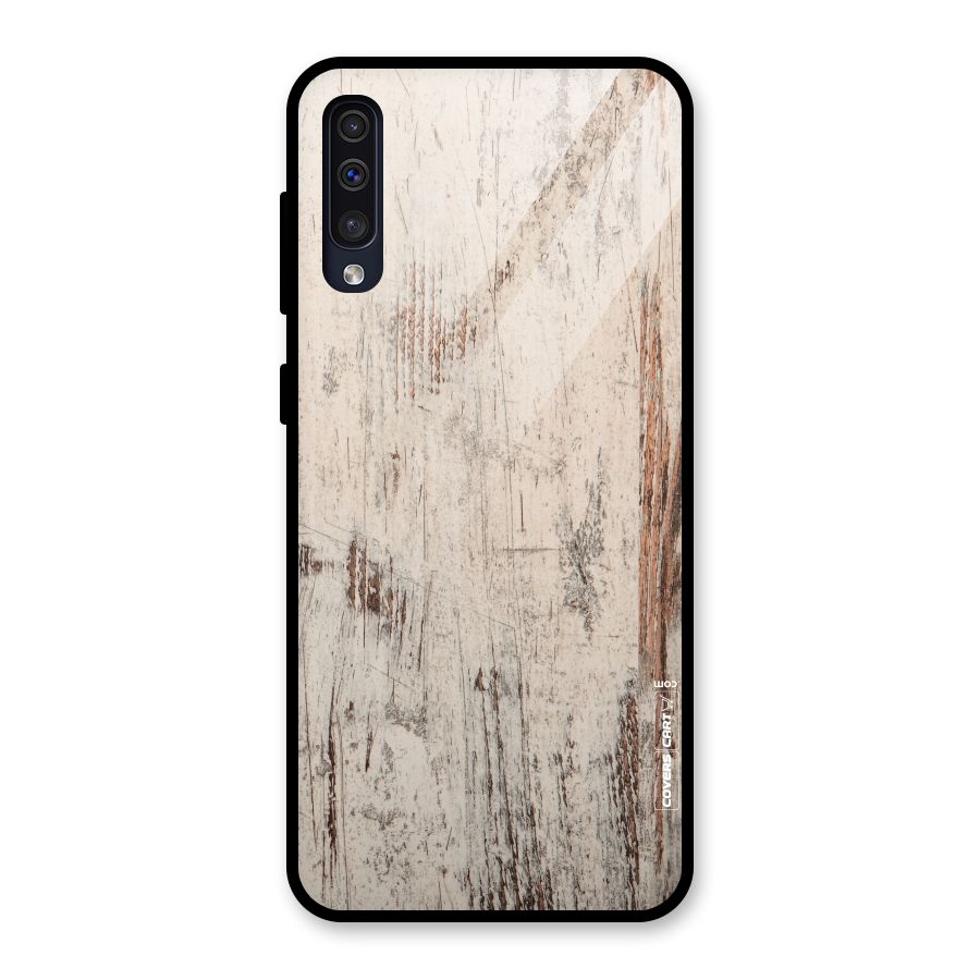 Rugged Wooden Texture Glass Back Case for Galaxy A30s