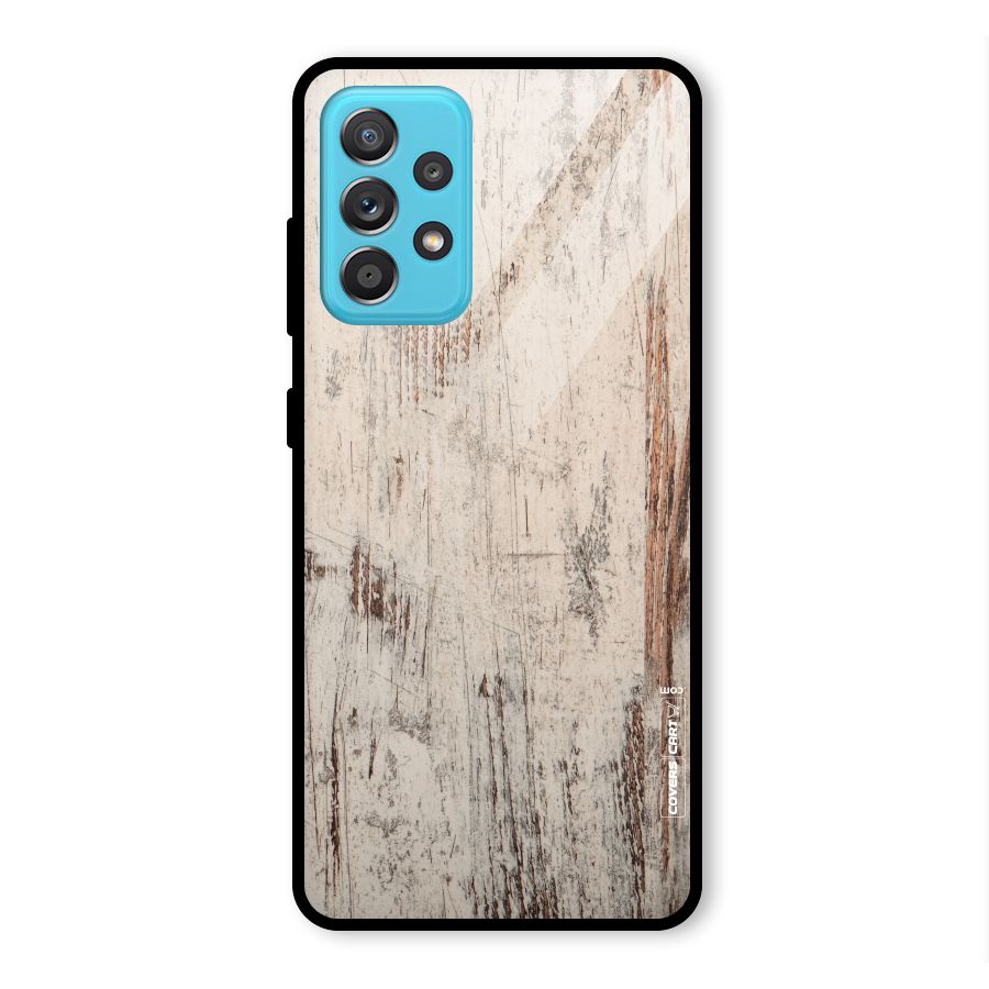 Rugged Wooden Texture Glass Back Case for Galaxy A52