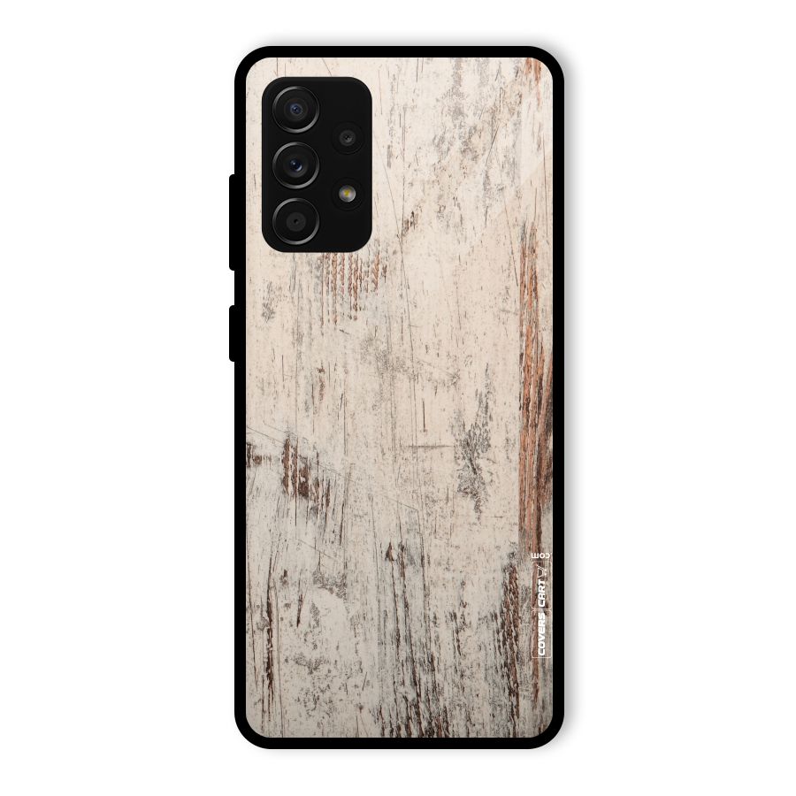 Rugged Wooden Texture Glass Back Case for Galaxy A53 5G
