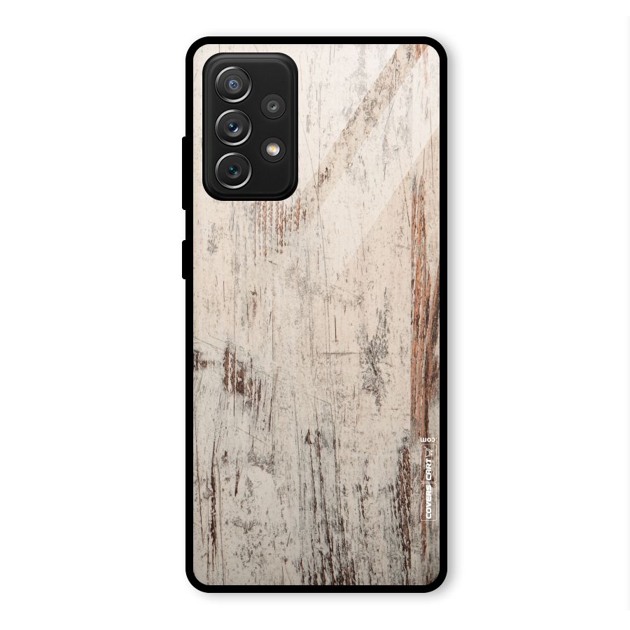 Rugged Wooden Texture Glass Back Case for Galaxy A72