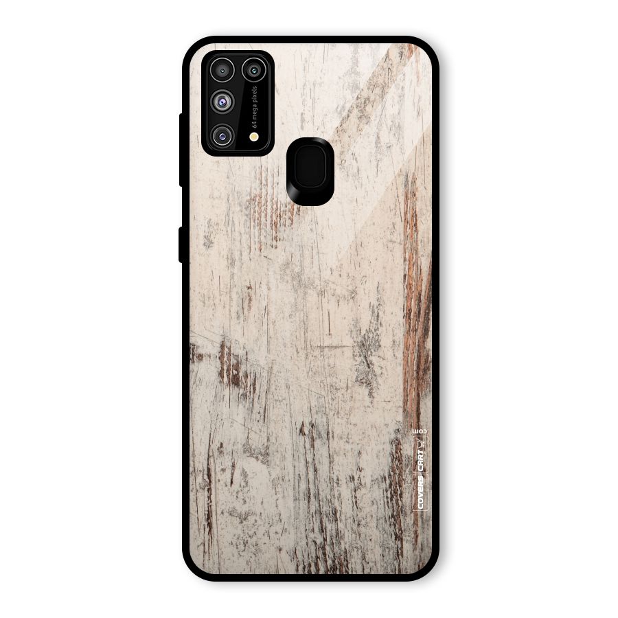 Rugged Wooden Texture Glass Back Case for Galaxy F41