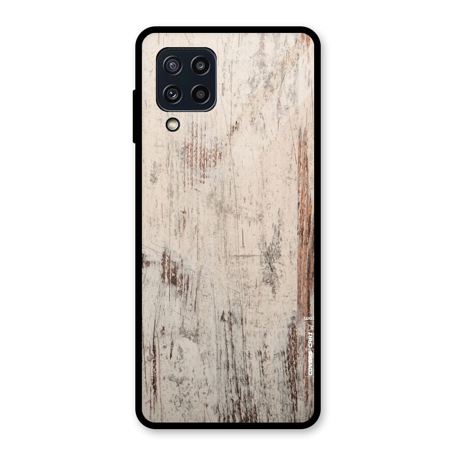 Rugged Wooden Texture Glass Back Case for Galaxy M32