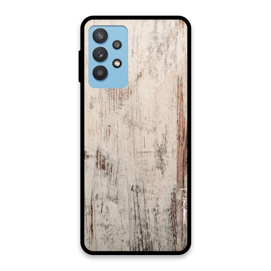 Rugged Wooden Texture Glass Back Case for Galaxy M32 5G