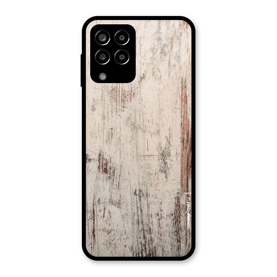Rugged Wooden Texture Glass Back Case for Galaxy M33