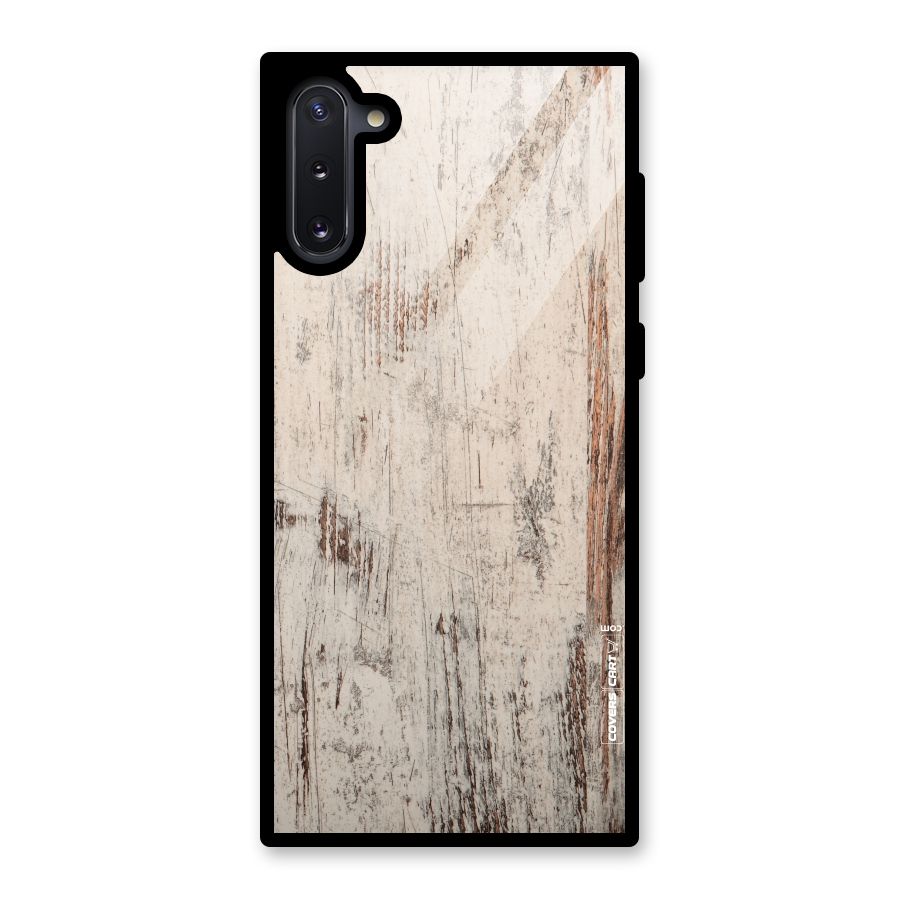 Rugged Wooden Texture Glass Back Case for Galaxy Note 10