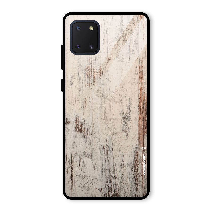 Rugged Wooden Texture Glass Back Case for Galaxy Note 10 Lite