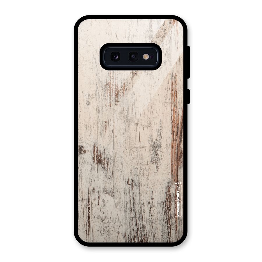 Rugged Wooden Texture Glass Back Case for Galaxy S10e