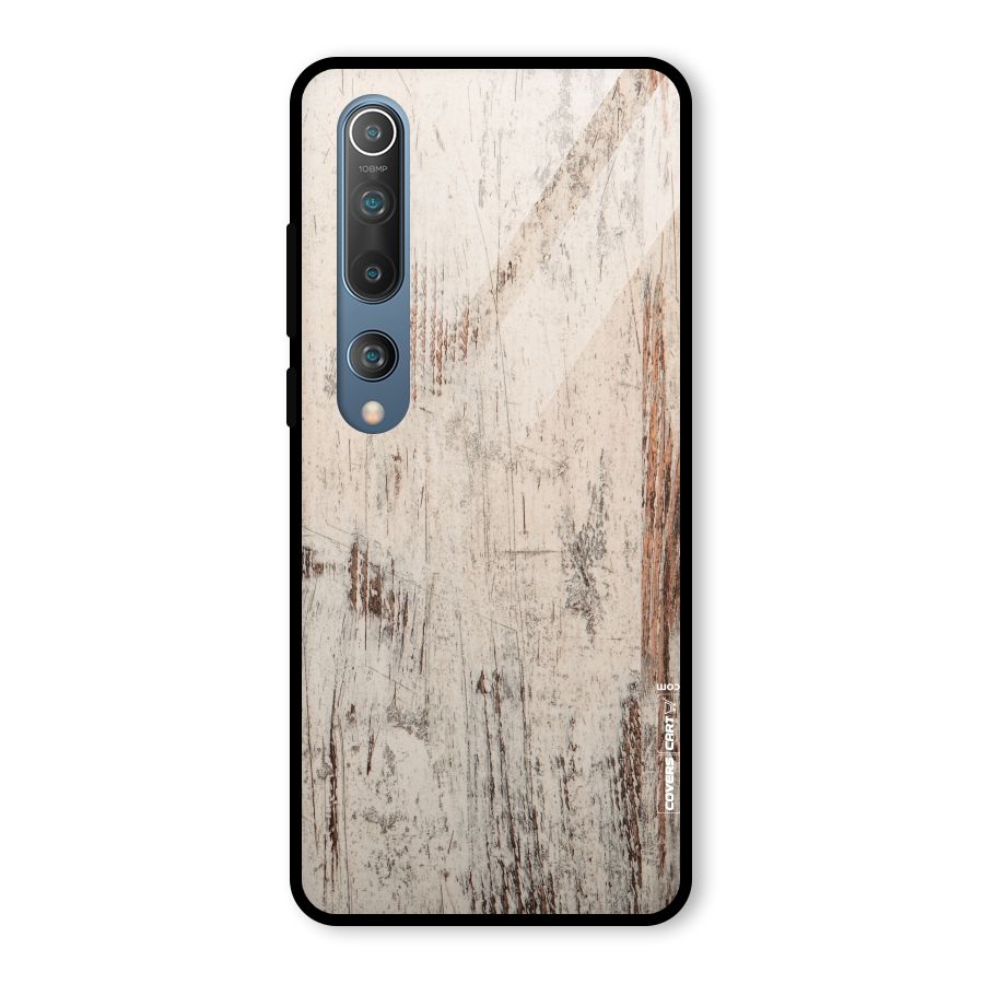 Rugged Wooden Texture Glass Back Case for Mi 10