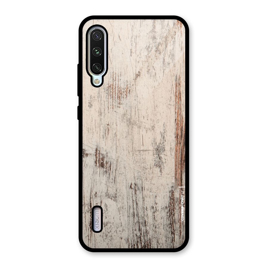 Rugged Wooden Texture Glass Back Case for Mi A3