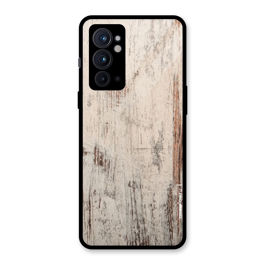 Rugged Wooden Texture Glass Back Case for OnePlus 9RT 5G